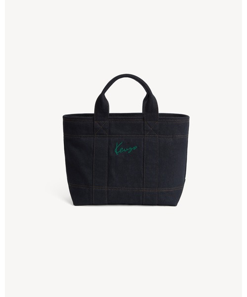 KENZO(ケンゾー)の「'KENZO Tulip' スモール トートバッグ イン デニムライク ツイル(メッセンジャーバッグ・メンズ・ブルー系その他4・ONE SIZE)」の3枚目の写真