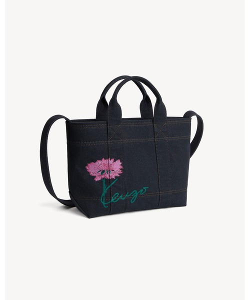 KENZO(ケンゾー)の「'KENZO Tulip' スモール トートバッグ イン デニムライク ツイル(メッセンジャーバッグ・メンズ・ブルー系その他4・ONE SIZE)」の6枚目の写真