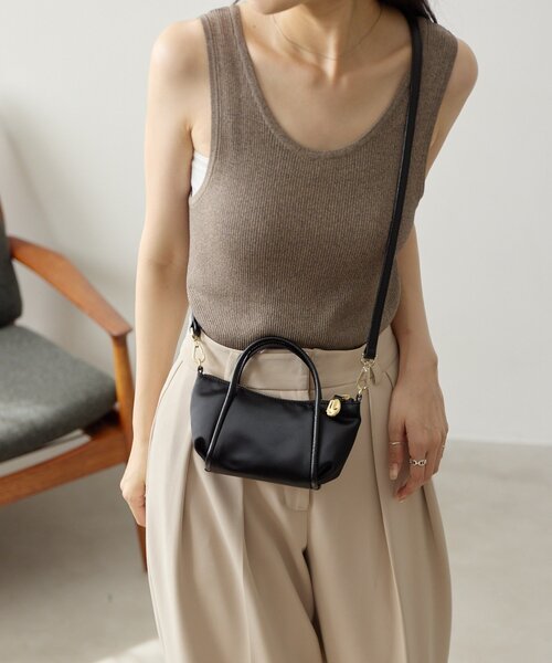 gemeil（ジェムイル）の「＜rou.＞ラップハンドルミニショルダーバッグ(CE-1771)（ショルダーバッグ・レディース・グレイッシュベージュ/ブラック/ダークブラウン・FREE）」の10枚目の写真