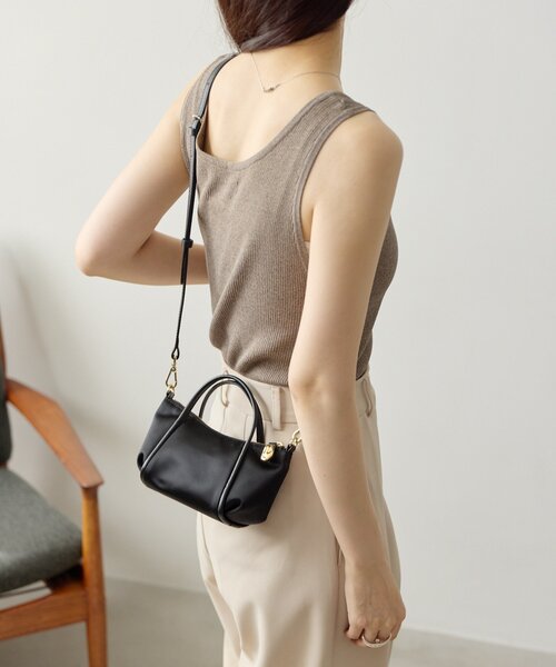 gemeil（ジェムイル）の「＜rou.＞ラップハンドルミニショルダーバッグ(CE-1771)（ショルダーバッグ・レディース・グレイッシュベージュ/ブラック/ダークブラウン・FREE）」の12枚目の写真
