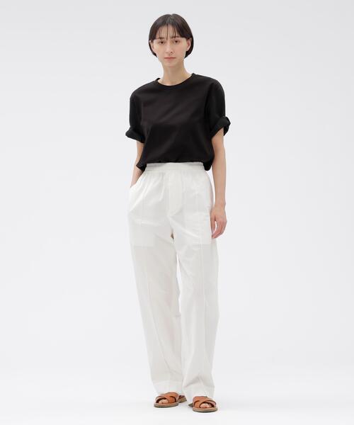 MARGARET HOWELL（マーガレットハウエル）の「TOUGH COTTON JERSEY（Tシャツ/カットソー・レディース・ホワイト/ブラック・2）」の3枚目の写真
