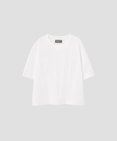 MARGARET HOWELL（マーガレットハウエル）の「TOUGH COTTON JERSEY（Tシャツ/カットソー・レディース・ホワイト/ブラック・2）」の10枚目の写真