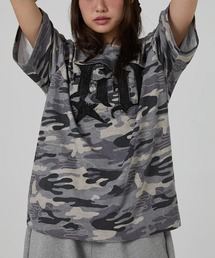 HOODHOOD | 【UNISEX】HOODHOOD／スターデニムアップリケTシャツ(Tシャツ/カットソー)