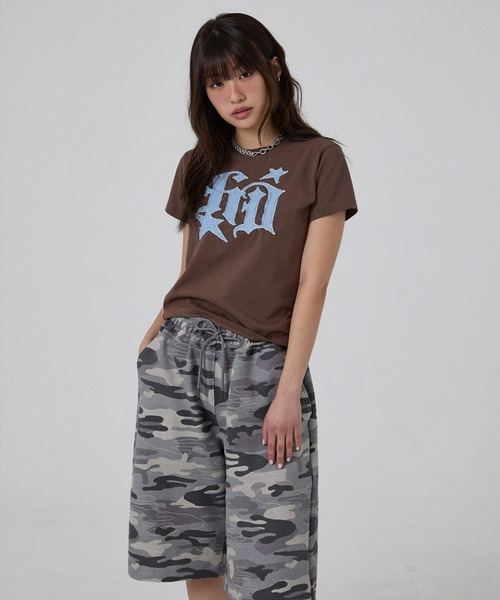 HOODHOOD(フッドフッド)の「【UNISEX】HOODHOOD/スターデニムアップリケTシャツ(Tシャツ/カットソー・レディース・その他1/ブラウン/ブラック/ホワイト/グレー系カモフラージュ・SMALL/MEDIUM)」の15枚目の写真