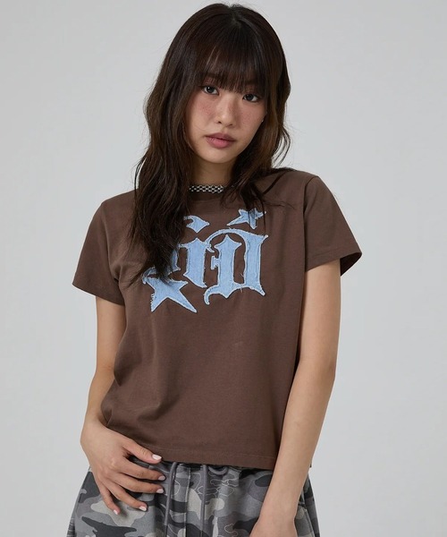 HOODHOOD(フッドフッド)の「【UNISEX】HOODHOOD/スターデニムアップリケTシャツ(Tシャツ/カットソー・レディース・その他1/ブラウン/ブラック/ホワイト/グレー系カモフラージュ・SMALL/MEDIUM)」の16枚目の写真
