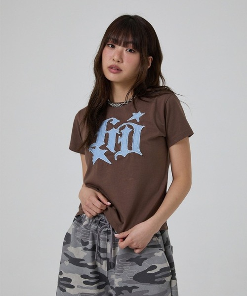 HOODHOOD(フッドフッド)の「【UNISEX】HOODHOOD/スターデニムアップリケTシャツ(Tシャツ/カットソー・レディース・その他1/ブラウン/ブラック/ホワイト/グレー系カモフラージュ・SMALL/MEDIUM)」の17枚目の写真