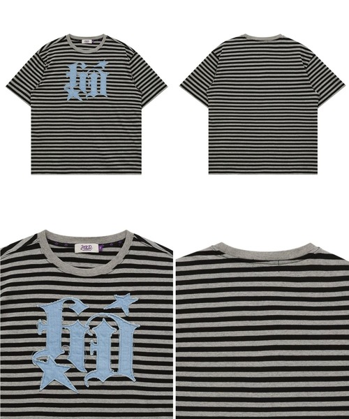 HOODHOOD(フッドフッド)の「【UNISEX】HOODHOOD/スターデニムアップリケTシャツ(Tシャツ/カットソー・レディース・その他1/ブラウン/ブラック/ホワイト/グレー系カモフラージュ・SMALL/MEDIUM)」の8枚目の写真