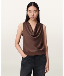 ALLSAINTS | ZOEY SLEEVELESS COWL NECK TANK TOP | ZOEY ノースリーブ カウル ネック タンクトップ(タンクトップ)