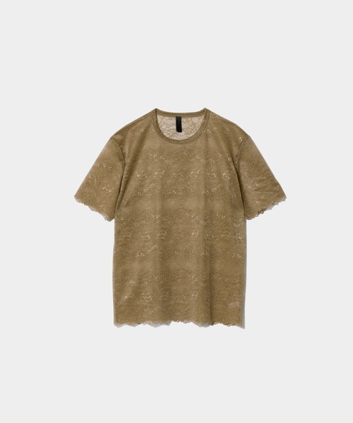 beautiful people(ビューティフルピープル)の「WACOAL MEN ÷ beautiful people lace tops(Tシャツ/カットソー・メンズ・ネイビー/サックスブルー/オリーブ/ベージュ・38/36/34)」の1枚目の写真