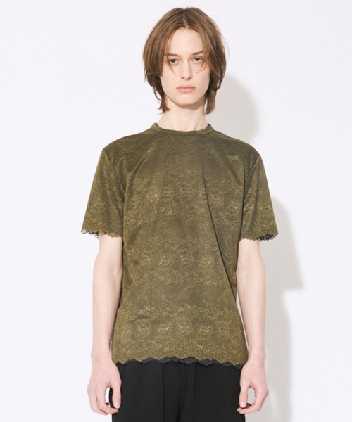 beautiful people(ビューティフルピープル)の「WACOAL MEN ÷ beautiful people lace tops(Tシャツ/カットソー・メンズ・ネイビー/サックスブルー/オリーブ/ベージュ・38/36/34)」の6枚目の写真