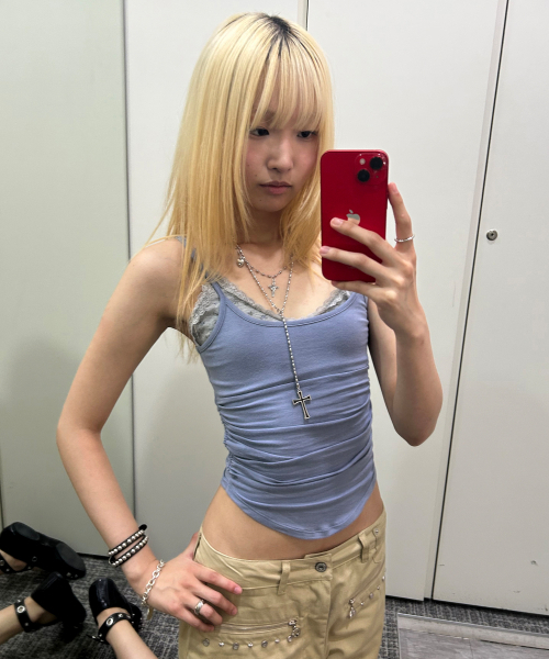 runningHIGH（ランニングハイ）の「ブラレットレイヤードスリーブレストップ [ブルー]（Tシャツ/カットソー・レディース・その他・FREE）」の11枚目の写真