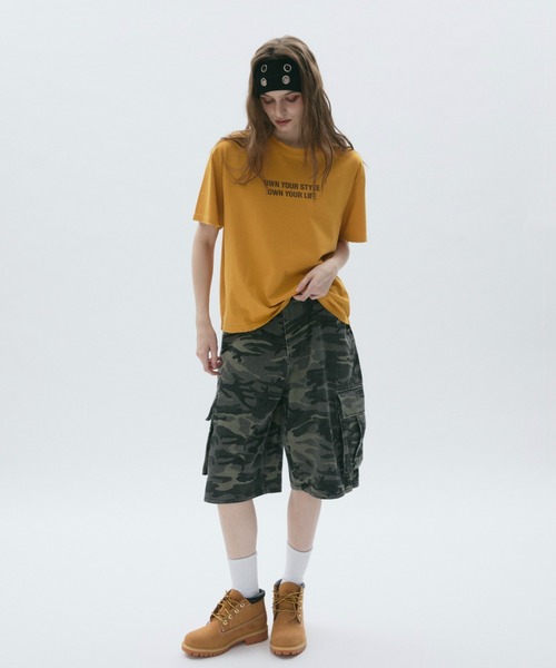 BENUA(ベヌア)の「Damage logo T-shirt -ダメージロゴTシャツ-(Tシャツ/カットソー・レディース・イエロー/パープル・FREE)」の22枚目の写真
