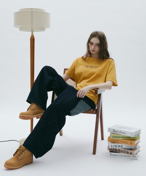 BENUA(ベヌア)の「Damage logo T-shirt -ダメージロゴTシャツ-(Tシャツ/カットソー・レディース・イエロー/パープル・FREE)」の6枚目の写真