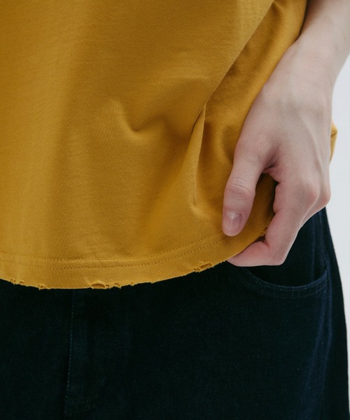 BENUA(ベヌア)の「Damage logo T-shirt -ダメージロゴTシャツ-(Tシャツ/カットソー・レディース・イエロー/パープル・FREE)」の21枚目の写真