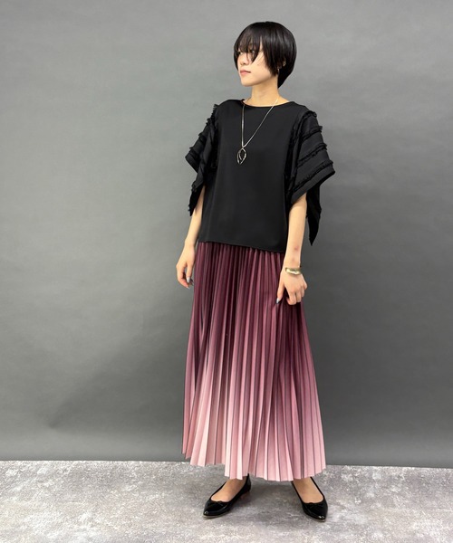 NICOLE white(ニコルホワイト)の「ハンカチヘム半袖Tシャツ(その他トップス・レディース・ブルー/オフホワイト/ブラック・FREE)」の15枚目の写真