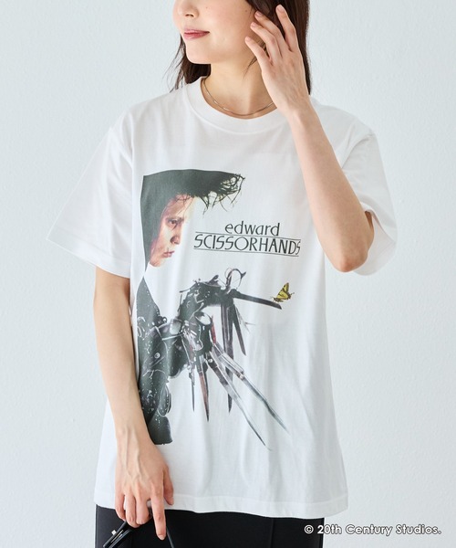 GOOD ROCK SPEED(グッドロックスピード)の「【GOOD ROCK SPEED】Edward Scissorhands|シザーハンズ /フォトプリントTシャツ(Tシャツ/カットソー・レディース・ホワイト/オフホワイト・M)」の4枚目の写真