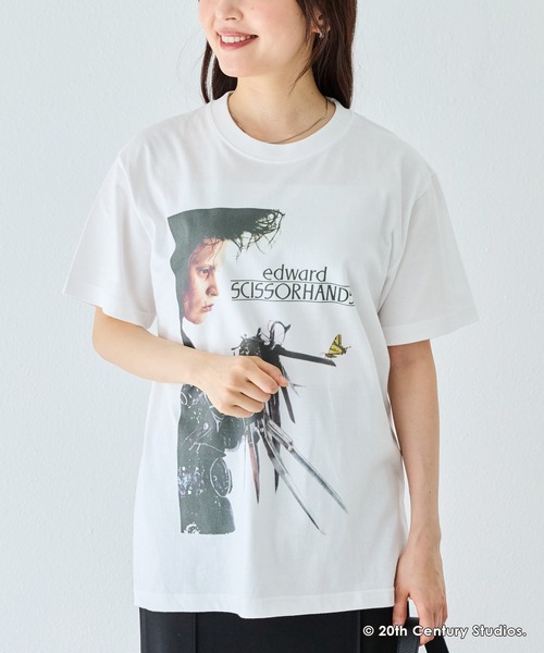 GOOD ROCK SPEED(グッドロックスピード)の「【GOOD ROCK SPEED】Edward Scissorhands|シザーハンズ /フォトプリントTシャツ(Tシャツ/カットソー・レディース・ホワイト/オフホワイト・M)」の5枚目の写真