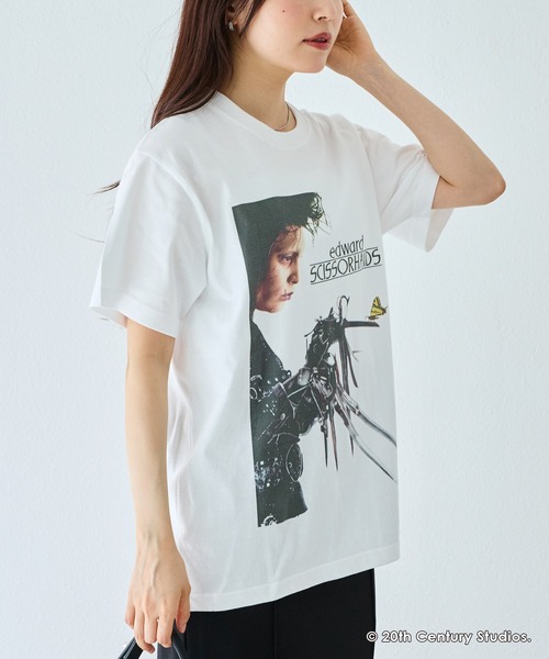 GOOD ROCK SPEED(グッドロックスピード)の「【GOOD ROCK SPEED】Edward Scissorhands|シザーハンズ /フォトプリントTシャツ(Tシャツ/カットソー・レディース・ホワイト/オフホワイト・M)」の6枚目の写真