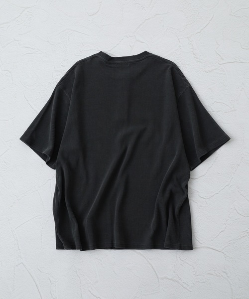 FUNALIVE(ファンアライブ)の「ピグメント加工 ワッフルヘンリーネックTシャツ 半袖(Tシャツ/カットソー・メンズ・ブラック/ブラック系その他/ブラック系その他2・M/L)」の20枚目の写真