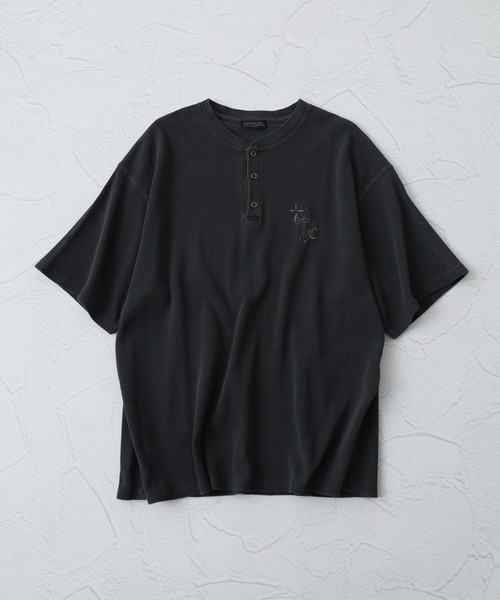 FUNALIVE(ファンアライブ)の「ピグメント加工 ワッフルヘンリーネックTシャツ 半袖(Tシャツ/カットソー・メンズ・ブラック/ブラック系その他/ブラック系その他2・M/L)」の18枚目の写真