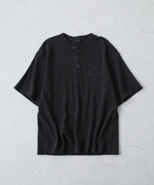 FUNALIVE(ファンアライブ)の「ピグメント加工 ワッフルヘンリーネックTシャツ 半袖(Tシャツ/カットソー・メンズ・ブラック/ブラック系その他/ブラック系その他2・M/L)」の16枚目の写真