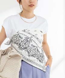 NOLLEY’S | 《ノーリーズオリジナル美容Tシャツ》シルクアミノ酸加工オーバーノースリーブ(Tシャツ/カットソー)