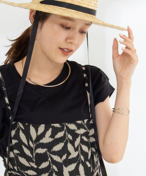 NOLLEY’S（ノーリーズ）の「《ノーリーズオリジナル美容Tシャツ》シルクアミノ酸加工オーバーノースリーブ（Tシャツ/カットソー・レディース・ブラック/ホワイト/ベージュ/イエロー/チャコールグレー・38/36）」の2枚目の写真