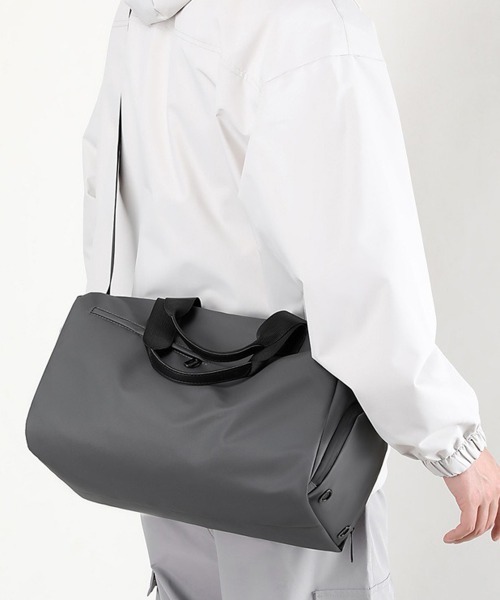 Miniministore(ミニミニストア)の「ボストンバッグ 大容量 ユニセックス鞄(ボストンバッグ・レディース・チャコールグレー/ブラック/ベージュ・FREE)」の2枚目の写真