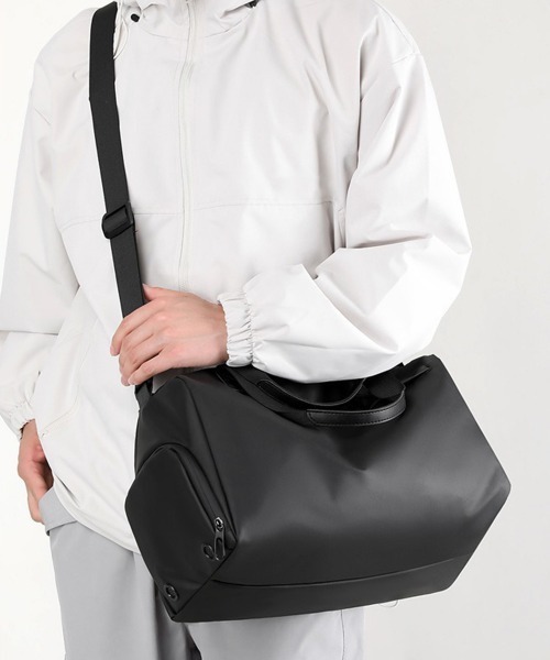 Miniministore(ミニミニストア)の「ボストンバッグ 大容量 ユニセックス鞄(ボストンバッグ・レディース・チャコールグレー/ブラック/ベージュ・FREE)」の1枚目の写真
