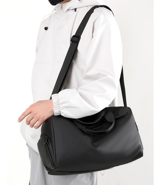 Miniministore(ミニミニストア)の「ボストンバッグ 大容量 ユニセックス鞄(ボストンバッグ・レディース・チャコールグレー/ブラック/ベージュ・FREE)」の16枚目の写真