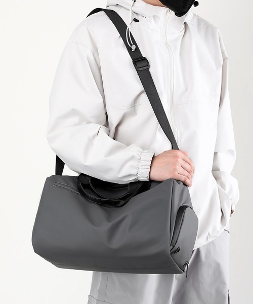 Miniministore(ミニミニストア)の「ボストンバッグ 大容量 ユニセックス鞄(ボストンバッグ・レディース・チャコールグレー/ブラック/ベージュ・FREE)」の18枚目の写真