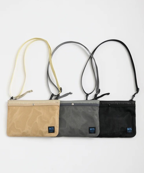 MIS(エムアイエス)の「【MIS】MESH POCKET SACOSCH / メッシュポケットサコッシュ(ショルダーバッグ・レディース・ベージュ/ブラック/グレー・FREE)」の5枚目の写真