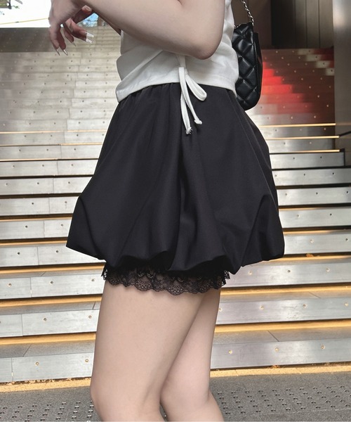 INGNI（イング）の「裾レースバルーンスカパン（スカート・レディース・オフホワイト/ブラック・FREE）」の11枚目の写真
