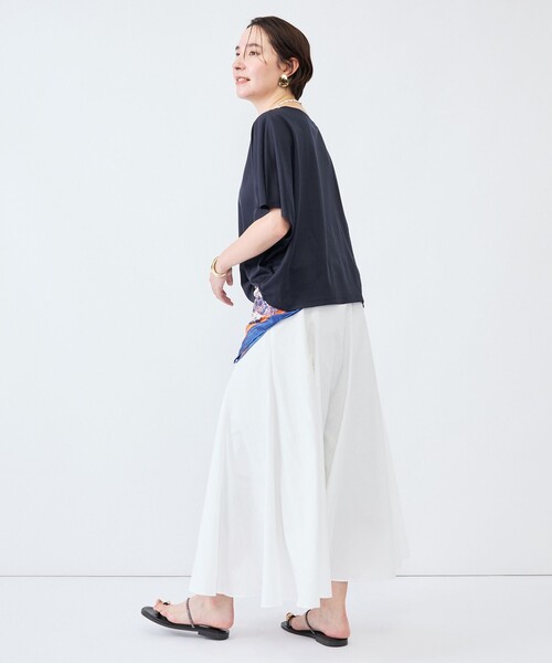 NOLLEY’S(ノーリーズ)の「《接触冷感》ウォッシャブルハリジェンヌケーププルオーバー(Tシャツ/カットソー・レディース・キャメル/カーキ/ブルー/ネイビー・FREE)」の16枚目の写真