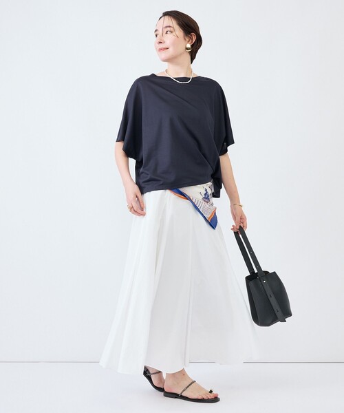 NOLLEY’S(ノーリーズ)の「《接触冷感》ウォッシャブルハリジェンヌケーププルオーバー(Tシャツ/カットソー・レディース・キャメル/カーキ/ブルー/ネイビー・FREE)」の19枚目の写真