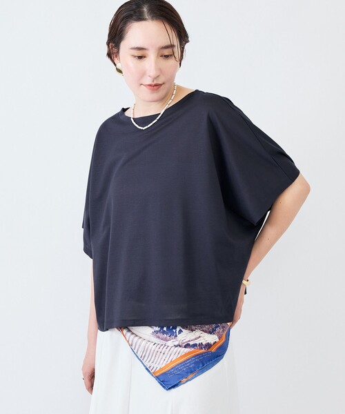 NOLLEY’S(ノーリーズ)の「《接触冷感》ウォッシャブルハリジェンヌケーププルオーバー(Tシャツ/カットソー・レディース・キャメル/カーキ/ブルー/ネイビー・FREE)」の20枚目の写真