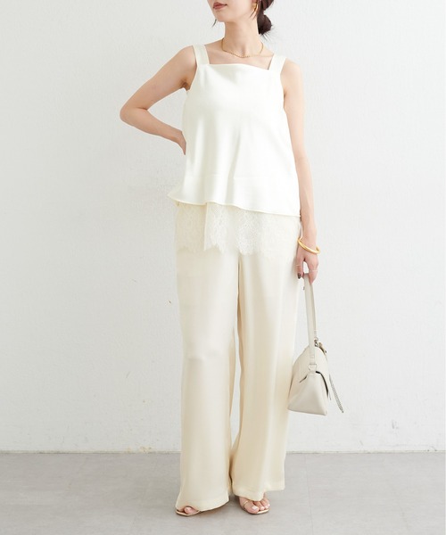 LARUTA（ラルータ）の「【LARUTA】カームサテンイージーパンツ（その他パンツ・レディース・アイボリー/ピンク/ブラック・MEDIUM）」の20枚目の写真