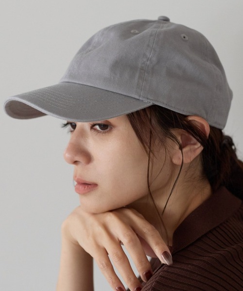 newhattan(ニューハッタン)の「【newhattan/ニューハッタン】STONE WASHED TWILL CAP 無地 ストーンウォッシュ ツイル ローキャップ 帽子 ユニセックス(キャップ・レディース・グレー/ダークブラウン/ネイビー/ブラック/ライトベージュ/オリーブ/チャコールグレー/カーキ・FREE)」の3枚目の写真