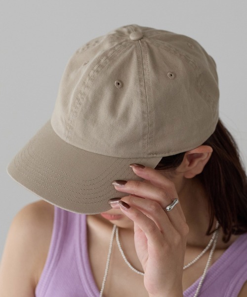 newhattan(ニューハッタン)の「【newhattan/ニューハッタン】STONE WASHED TWILL CAP 無地 ストーンウォッシュ ツイル ローキャップ 帽子 ユニセックス(キャップ・レディース・グレー/ダークブラウン/ネイビー/ブラック/ライトベージュ/オリーブ/チャコールグレー/カーキ・FREE)」の7枚目の写真