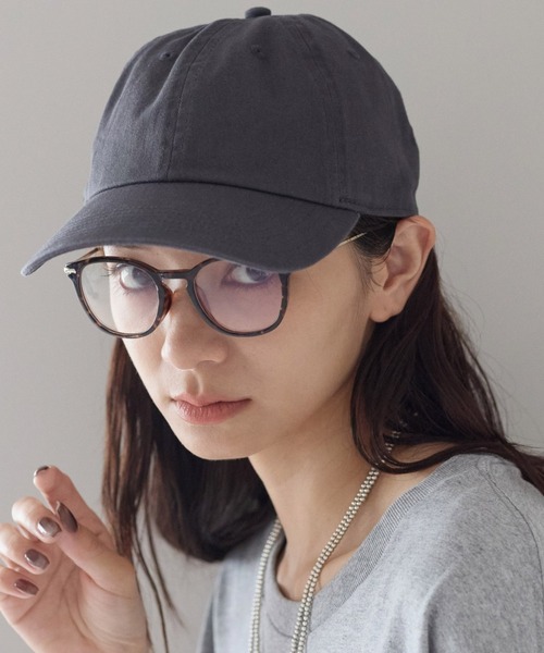 newhattan(ニューハッタン)の「【newhattan/ニューハッタン】STONE WASHED TWILL CAP 無地 ストーンウォッシュ ツイル ローキャップ 帽子 ユニセックス(キャップ・レディース・グレー/ダークブラウン/ネイビー/ブラック/ライトベージュ/オリーブ/チャコールグレー/カーキ・FREE)」の2枚目の写真