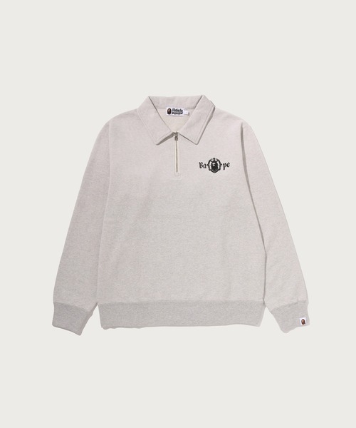 A BATHING APE（アベイシングエイプ）の「SWEAT POLO（スウェット・メンズ・グレー/ブルー・X-LARGE/MEDIUM/LARGE/SMALL）」の2枚目の写真
