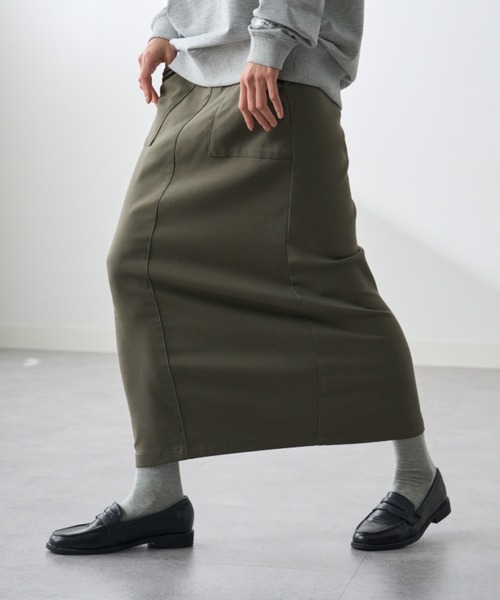 BELLUNA（ベルーナ）の「走れるタイトスカート（スカート・レディース・ブルー系その他/ブラック/カーキ・MEDIUM/LARGE/X-LARGE）」の8枚目の写真