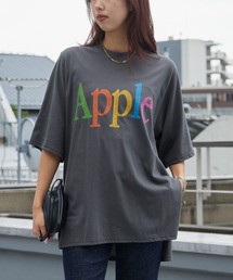 Chick（チック）の「Apple Colorful Print Big Silhouette T-Shirt / Apple カラフル プリント ビッグシルエット Tシャツ 半袖 クルーネック オーバーサイズ プリントTシャツ レディース メンズ 2026年 夏 夏服（Tシャツ/カットソー）」