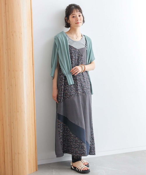 n'OrLABEL(ノアールレーベル)の「『柄切り替えキャミワンピース』(ワンピース・レディース・ブルー/ブラック・1/2)」の3枚目の写真