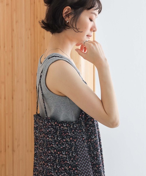n'OrLABEL(ノアールレーベル)の「『柄切り替えキャミワンピース』(ワンピース・レディース・ブルー/ブラック・1/2)」の10枚目の写真