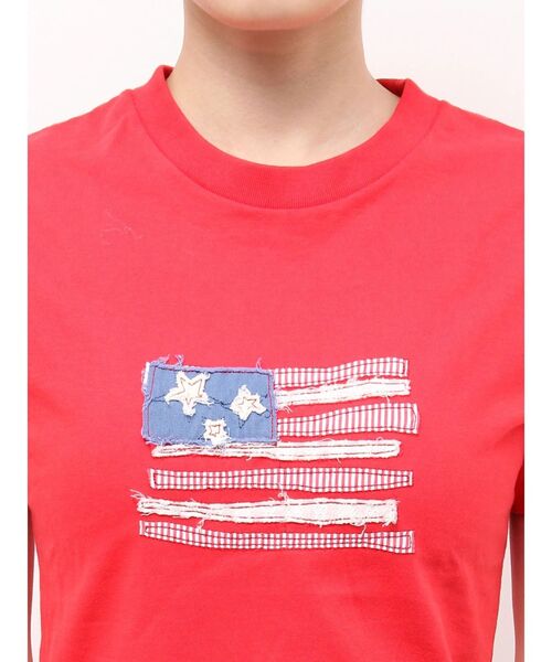 Ungrid（アングリッド）の「MY NAME IS PETER別注 (W) USA FLAG APPLIQUE T-SHIRTS（Tシャツ/カットソー・レディース・レッド・FREE）」の10枚目の写真
