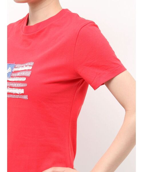 Ungrid（アングリッド）の「MY NAME IS PETER別注 (W) USA FLAG APPLIQUE T-SHIRTS（Tシャツ/カットソー・レディース・レッド・FREE）」の11枚目の写真