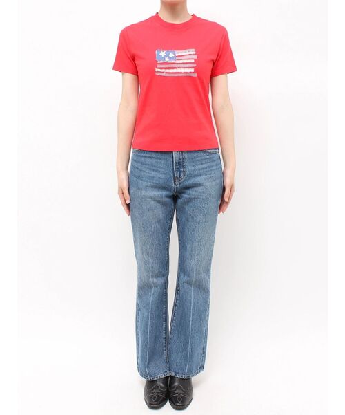 Ungrid（アングリッド）の「MY NAME IS PETER別注 (W) USA FLAG APPLIQUE T-SHIRTS（Tシャツ/カットソー・レディース・レッド・FREE）」の14枚目の写真