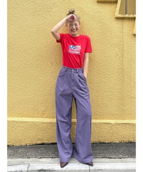 Ungrid（アングリッド）の「MY NAME IS PETER別注 (W) USA FLAG APPLIQUE T-SHIRTS（Tシャツ/カットソー・レディース・レッド・FREE）」の18枚目の写真