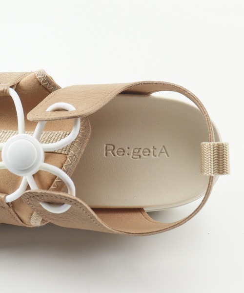 Re:getA（リゲッタ）の「Re:getA リゲッタ 厚底レースアップサンダル RE253（サンダル・レディース・ブラック×ブラック/ベージュ/ブラック・22inch/24-24.5cm/23-23.5cm）」の4枚目の写真